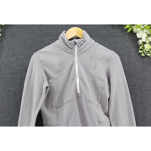 Lululemon Women's Kanto Catch Me Pullover 8 Herringbone Heathered White Slate - Picture 3 of 9